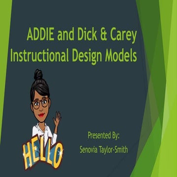 ADDIE and Dick & Carey ID Models 