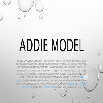 Addie Model