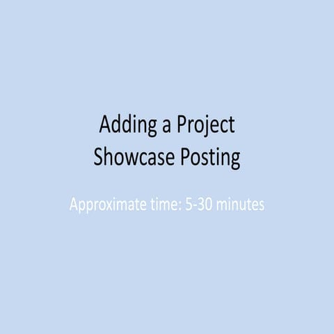 Adding a-project-showcase-posting