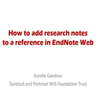 Adding research notes to a referenc...