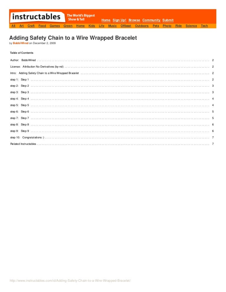 Adding safetychaintoawirewrappedbracelet