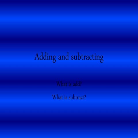Adding and subtracting for KST1 and 2