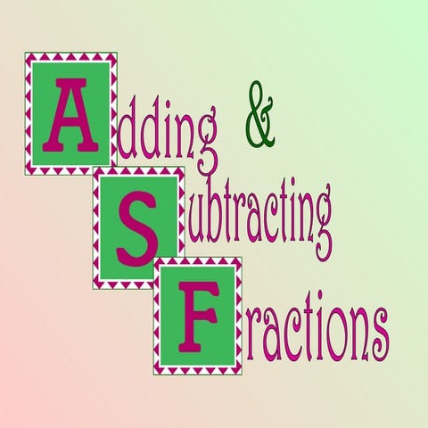 Adding and Subtracting Fractions - Unlik