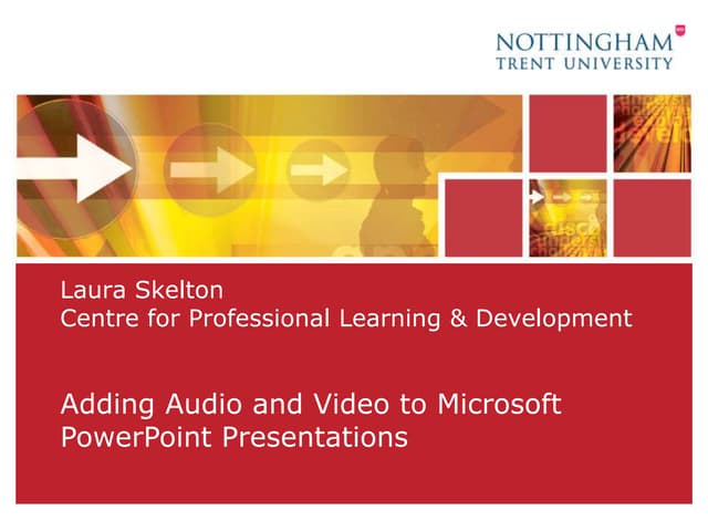 Adding audio and video presentation