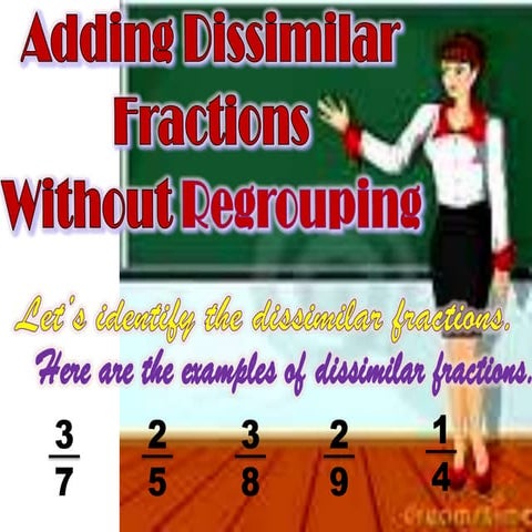 Adding dissimilar fractions