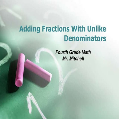 Adding Fractions with Unlike Denominators