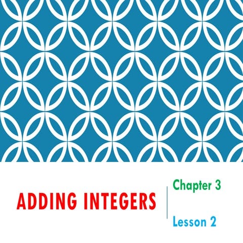 Adding Integers Adding Integers Adding Integers | PPTX