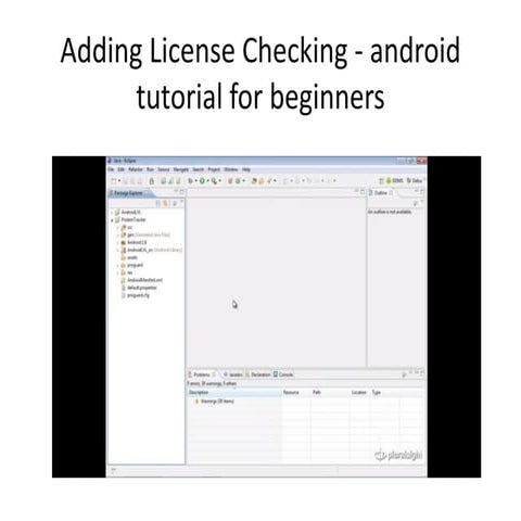 Adding license checking   android tutorial for beginners