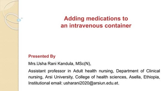 IV drugs administration techniques and.pptx