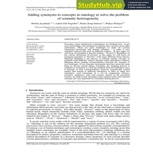 Assessing Similarity Between Ontologies : The Case of the Conceptual ...