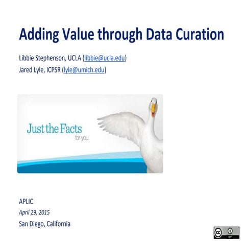 Adding valuethroughdatacuration