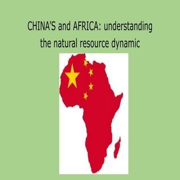 CHINA and AFRICA: Understanding the natural resource dynamic