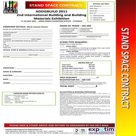 Auto Show Space contract form | PDF