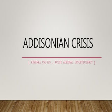 Addisonian Crisis Pharmacology (2016)