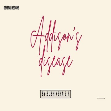 addison's disease | PPTX