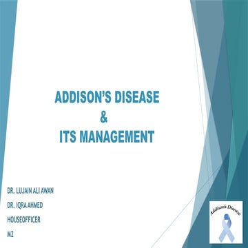 ADDISONS DISEASE.pptx................... | PPTX
