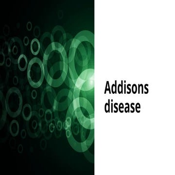 Addison's Disease powerpoint | PPT