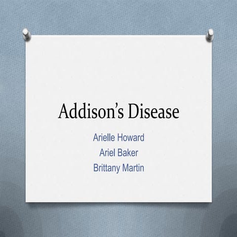 Addison’s disease final ppt | PPTX