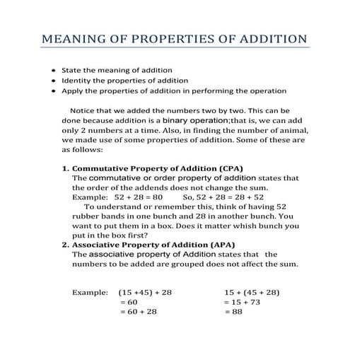 Addition | DOCX