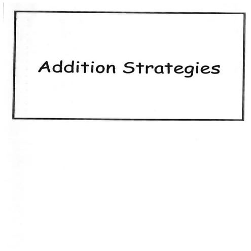 Addition.subtraction strategy posters