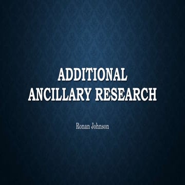 Additional Ancillary Research