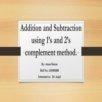 1s and 2s complement | PPTX