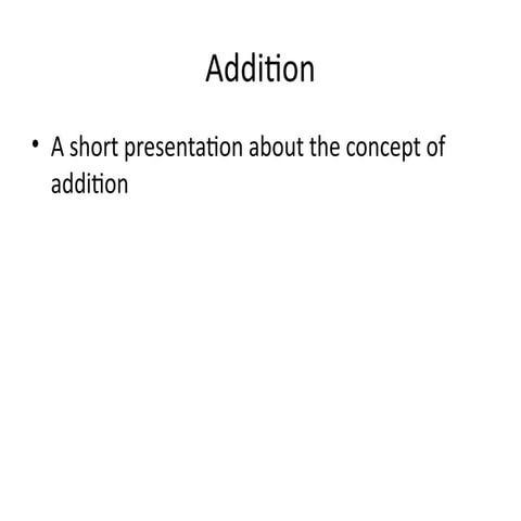 Understanding Addition: Basic Math Operation and Everyday Use | PPTX