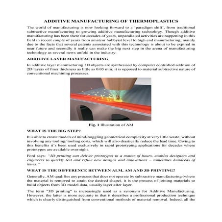 Additive manufacturing of thermoplastics