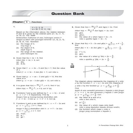 [Add math f4] question bank pelangi