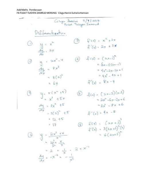Kecerunan Bawah Graf Math Modern SPM Contoh Jawapan | PDF