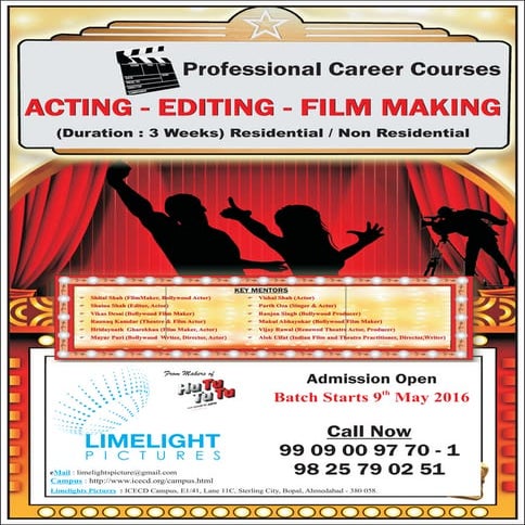 Acting - Editing - Film Making Professional Careers Courses in ...