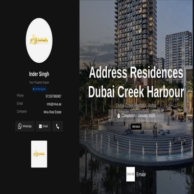 The Address Residences at Dubai Creek Harbour – Emaar