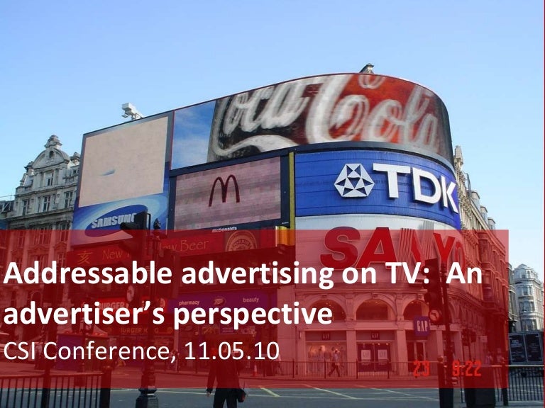 Addressable advertising on TV An advertiser's perspective