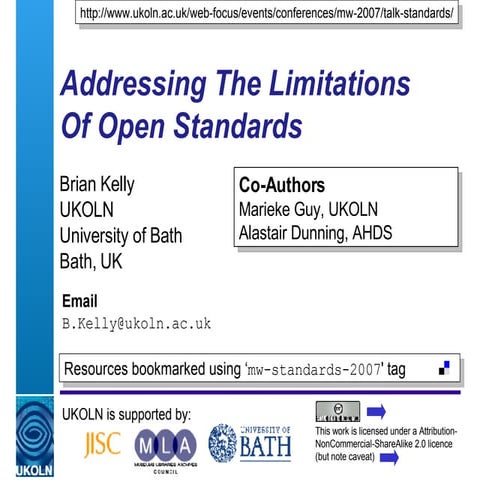 Addressing The Limitations Of Open Standards