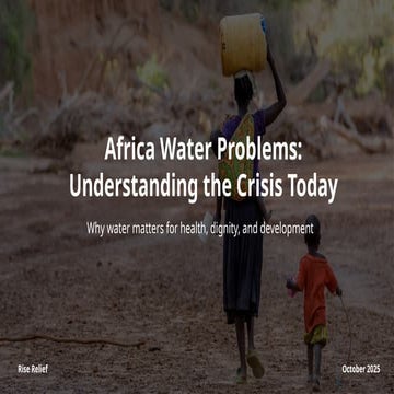 Solving Africa Water Problems for Healthier Communities | PPTX