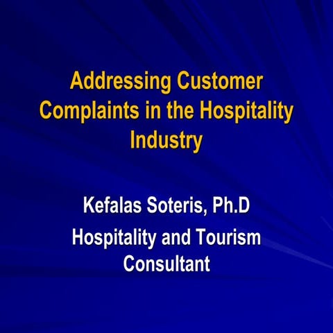 Addressing customer complaints