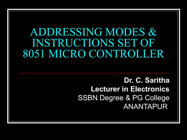 Addressing modes of 8051