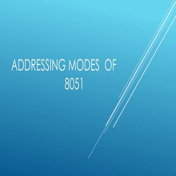 Addressing modes  of 8051