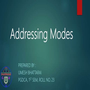 Addressing modes presentation