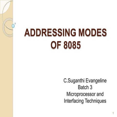 ADDRESSING MODES OF 8085 