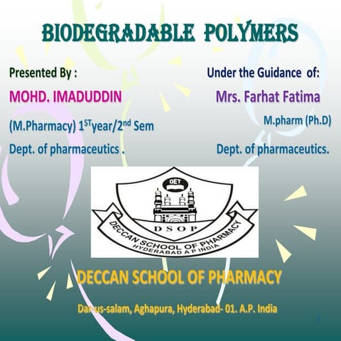 biodegradable polymers