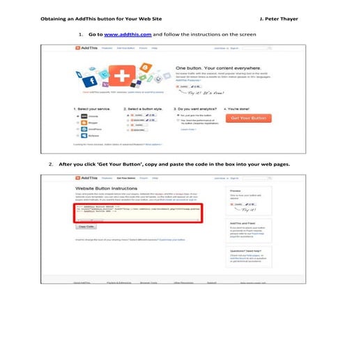 AddThis Instructions
