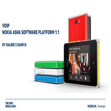 Nokia Asha webinar: Add VoIP services to your Nokia Asha apps