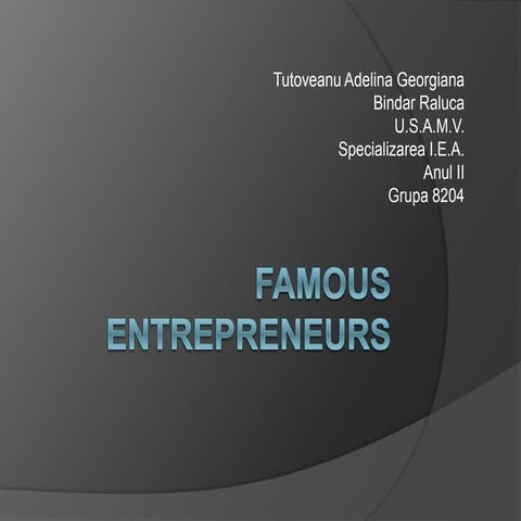 Famous entrepreneurs