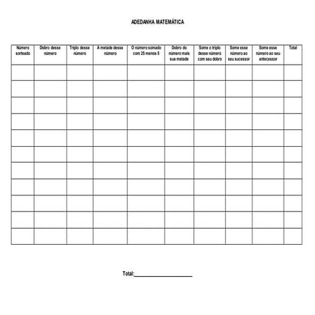 Adedanha matemática