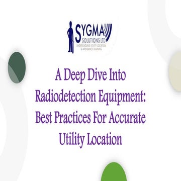 CAT TRAINING: SAFELY TRACE AND AVOID UNDERGROUND UTILITIES | PDF