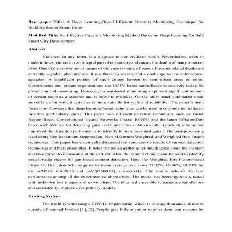 A Deep Learning-Based Efficient Firearms Monitoring Technique for Building Se...