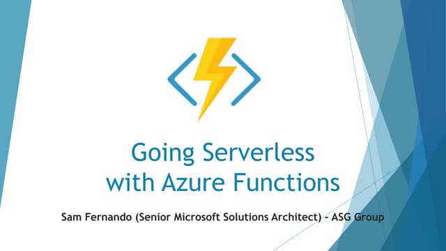 Going Serverless with Azure Functions
