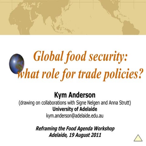 Global Food Security: What Role for Trade Policies?