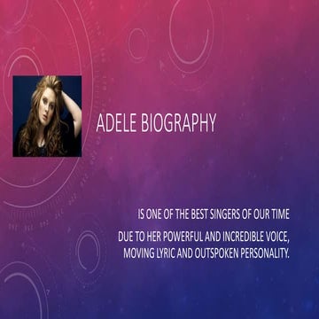 Biography Adele | PPTX